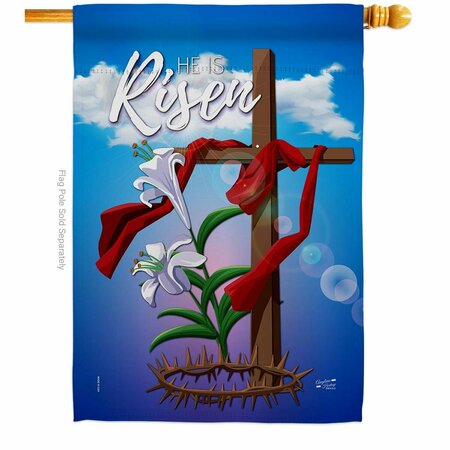 PATIO TRASERO Easter Cross Religious Faith Double-Sided Garden Decorative House Flag, Multi Color PA3905154